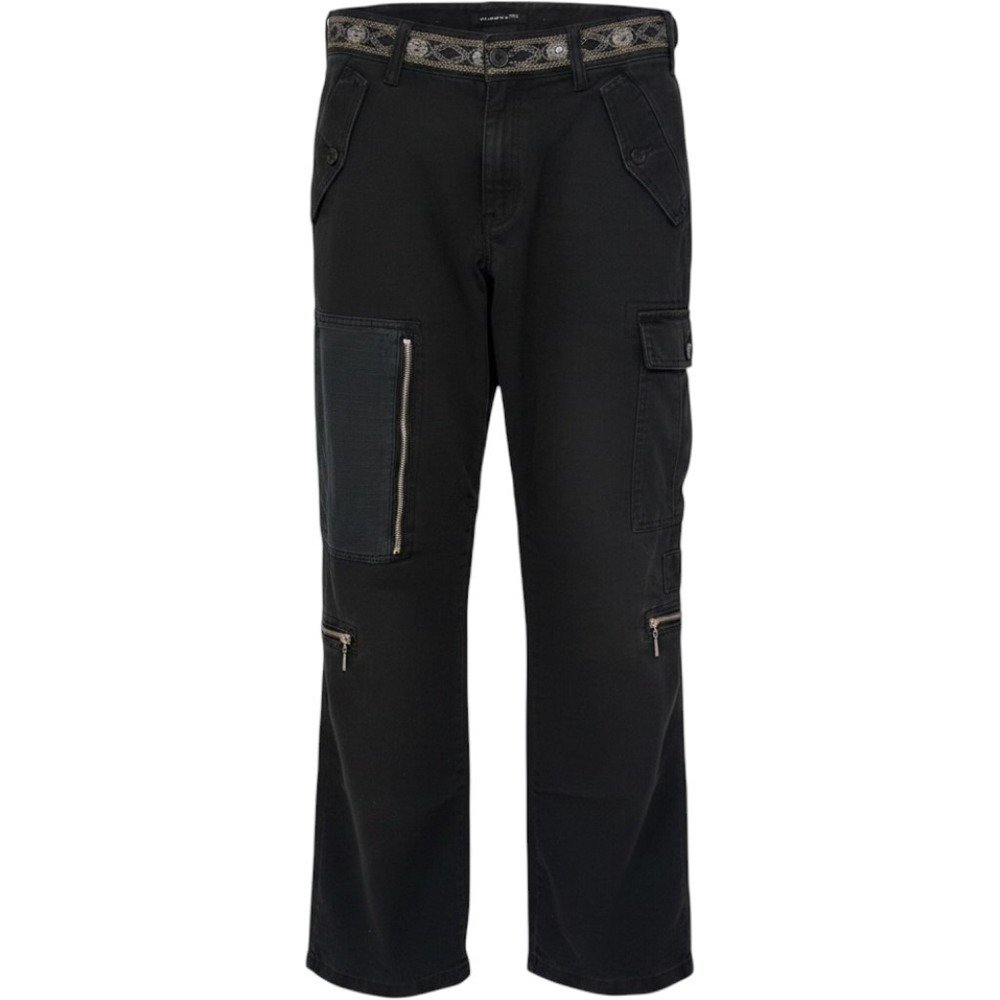 Alcott Easy Y2K Black Bondage Cargo Pants Tactical Gothic Grunge Utility Belt S